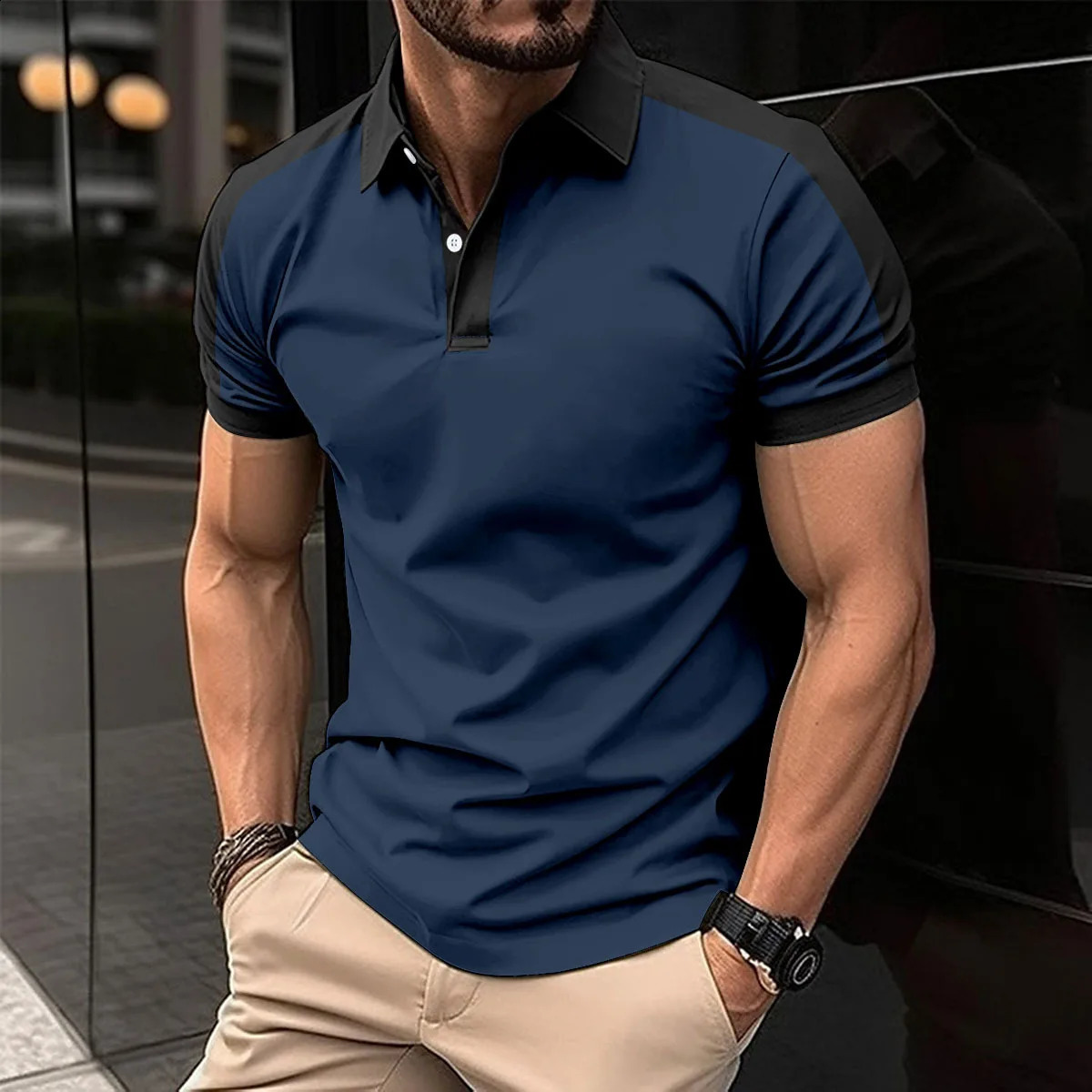 Summer Selling Mens Casual Polo Shirt 2024 Fashion Breathable Casual Sports Short Sleeved T-shirt Mens High-quality 240821
