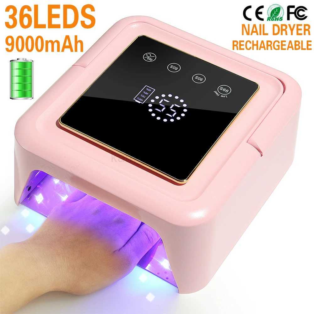 2024 Upgraded 128W Rechargeable Nail Lamp High Capacity 9000mAh Nail Dryer Machine UV Light for Nails Wireless Nail UV LED LampM240729