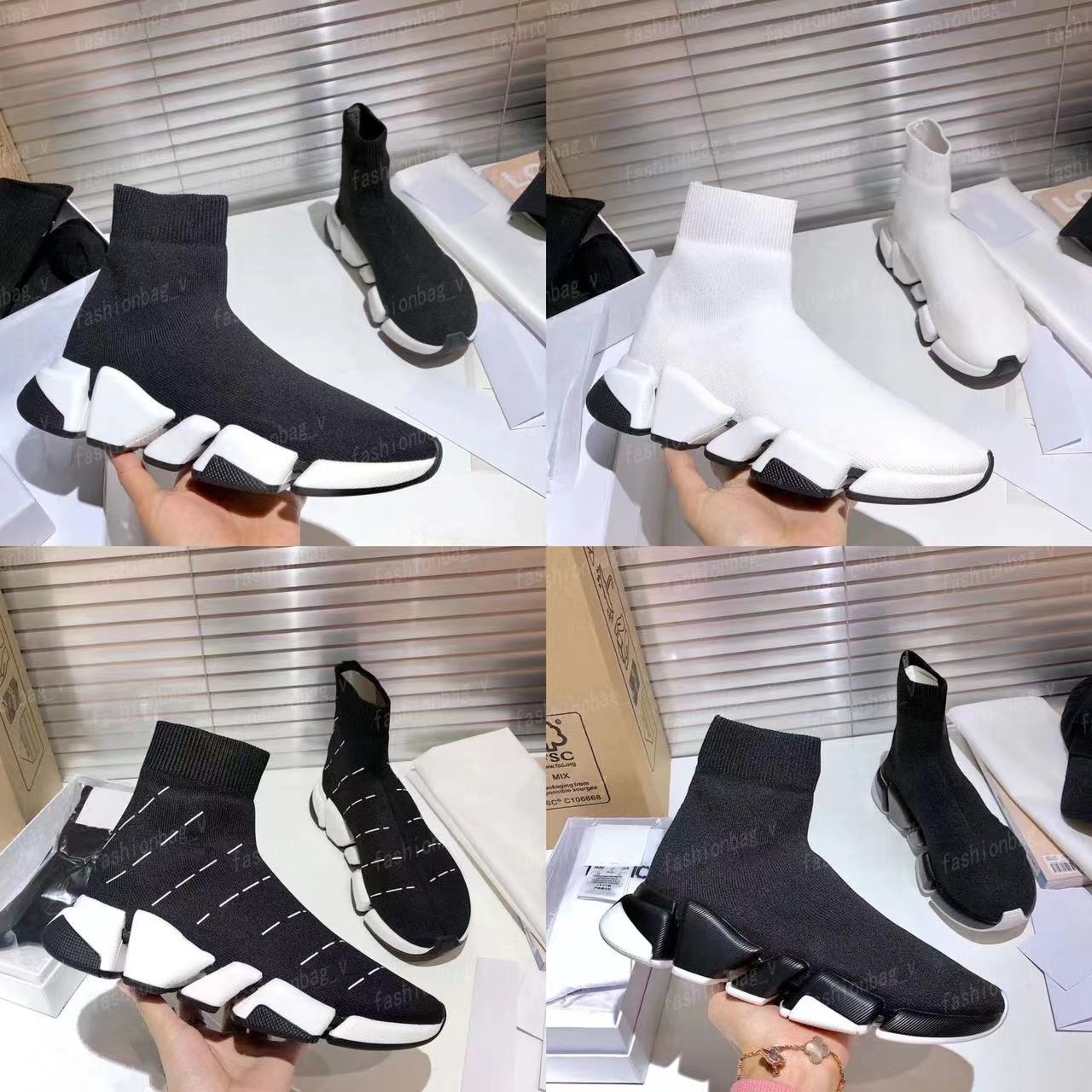 2024 Designer Sneakers High Top Fabric Sports Shoes Classic Socks Casual Shoes Flat Bottom Anti Slip Running Shoes Lightweight Rubber Sole Casual Shoes 38-45