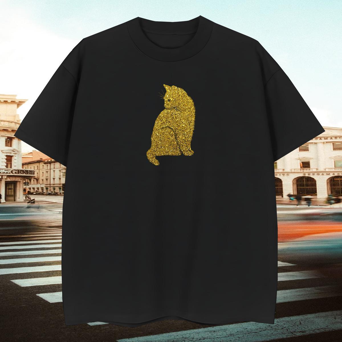 Free Shipping Men Tops Tees 230g Cotton Daily Wear cat Custom Printed Breathable Short Sleeve Customized Men T Shirts Clothings