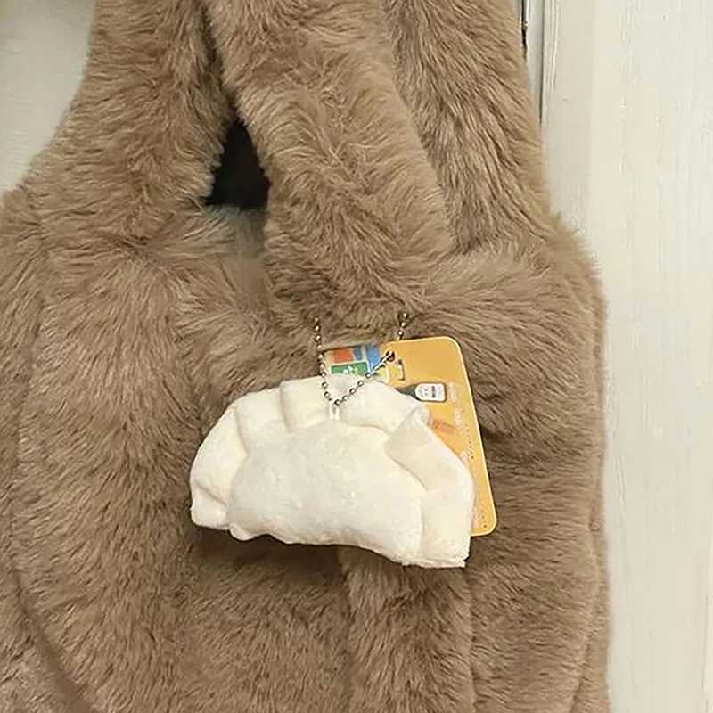 New Cute Pendant Key Ring Plush Keychain Soft Stuffed Keyrings For Boy Girl For Bag Decorations Student AccessoriesL240729