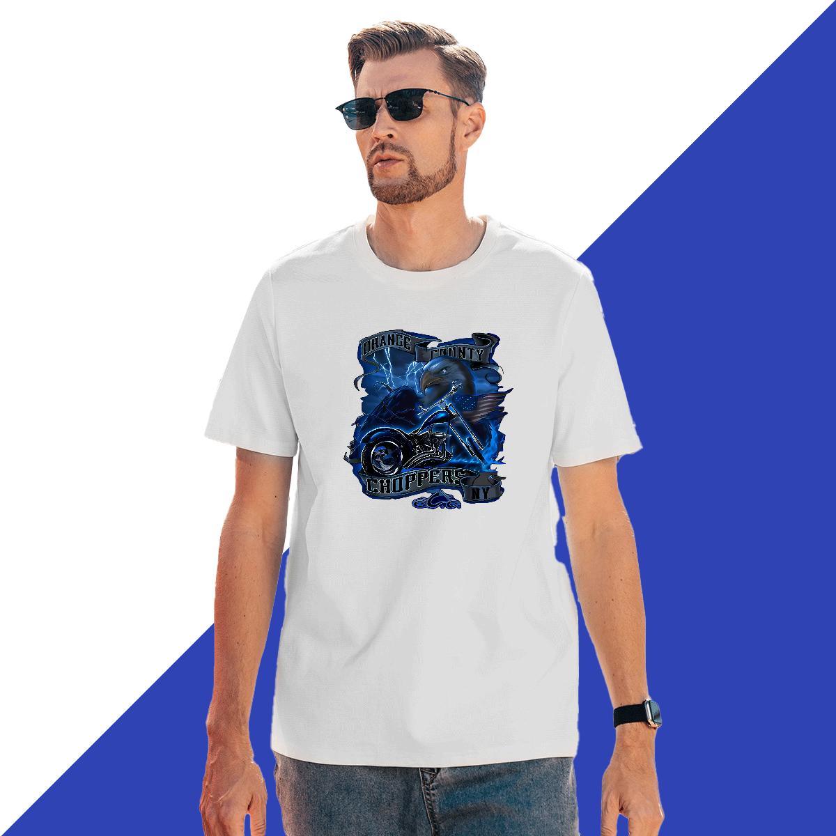 Comfortable Mens Tshirts 230g 100% Cotton Hip Hop Street eagle Custom Big Size Short Sleeve Soft 2024 T-Shirts Tops Shirt