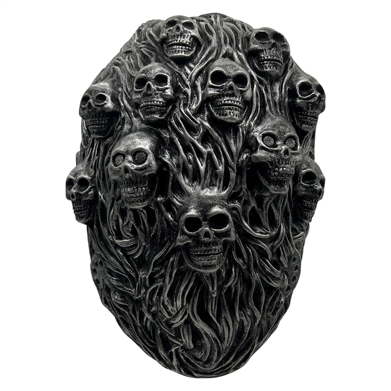 Steam Skull Halloween Mask Realistic Latex Full Face Creepy Skull Head Headgear Horror Mask Party Halloween Decoration 240729