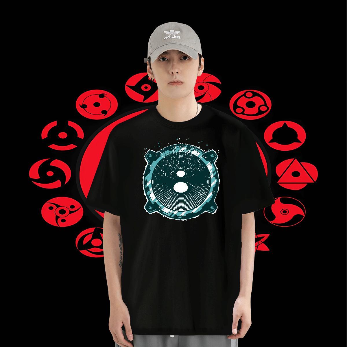 Soft Mens Tshirts 100% Cotton 230g Hip Hop ET Custom Anime Breathable Short Sleeve New T shirt Polos