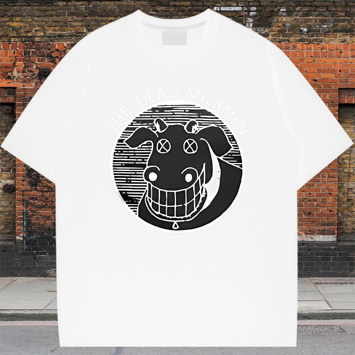 Loose Tshirt for Man Woman 230g Cotton Sports Casual cow Graphic O-Neck Short Sleeve Wholesale Man T Shirts Tops