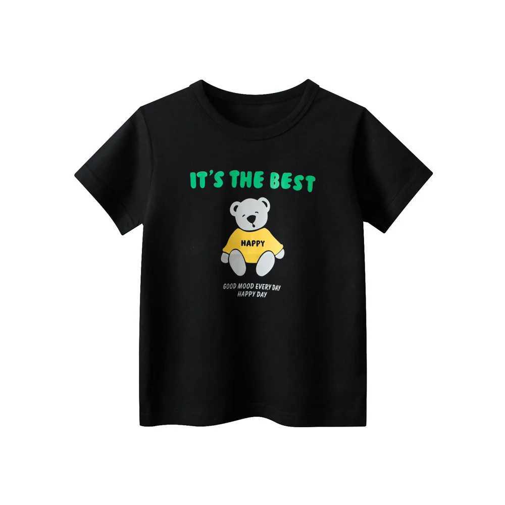 T-shirts 1-9T Toddler Kid Tshirt Baby Boy Girl Clothes Summer Infant Loose T Shirt Short Sleeve Basic Tee Top Childrens OutfitL24729