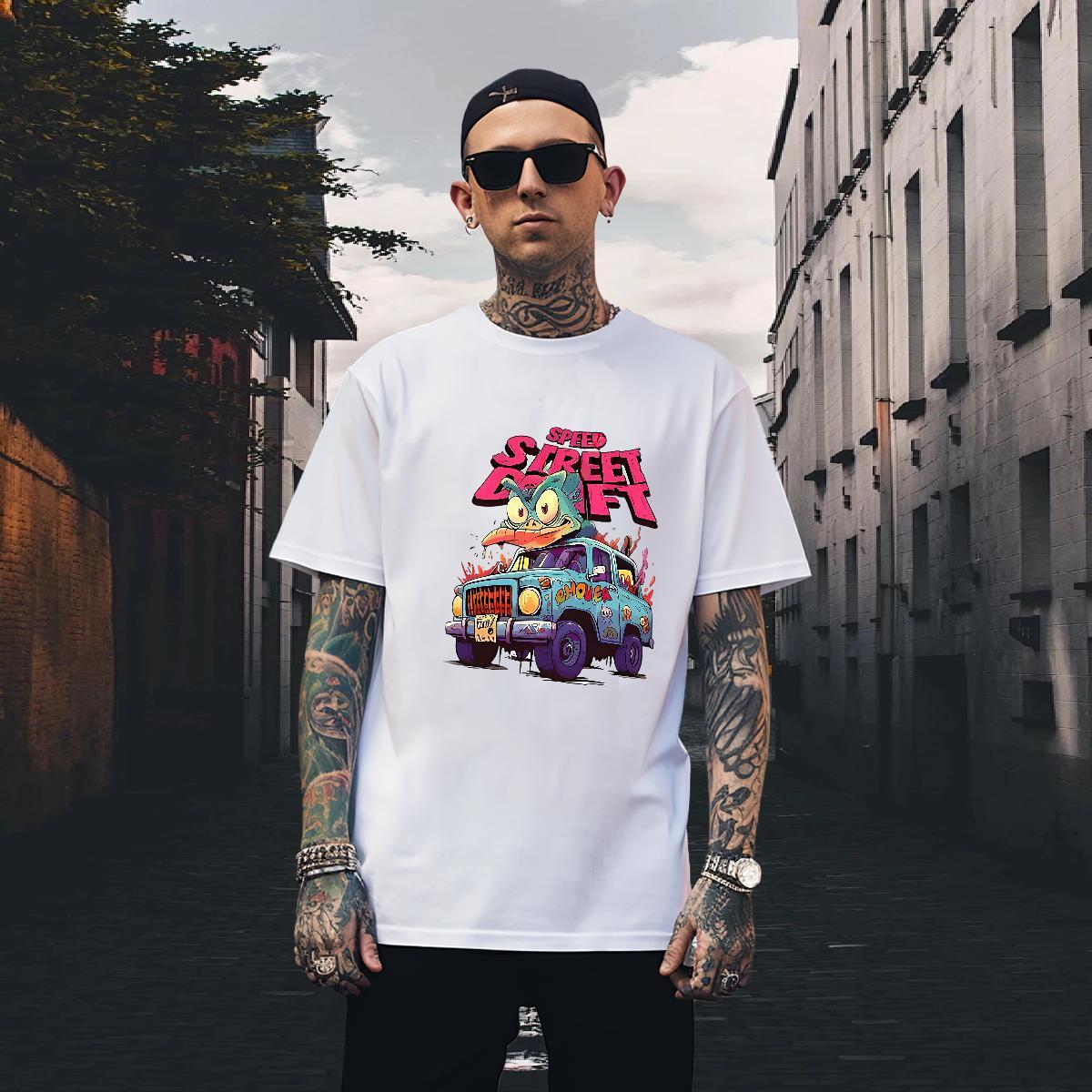 Classic Tshirt for Man Woman 230g Cotton Street Casual car Custom Printing Breathable New Designer T-Shirts for Men Clothes