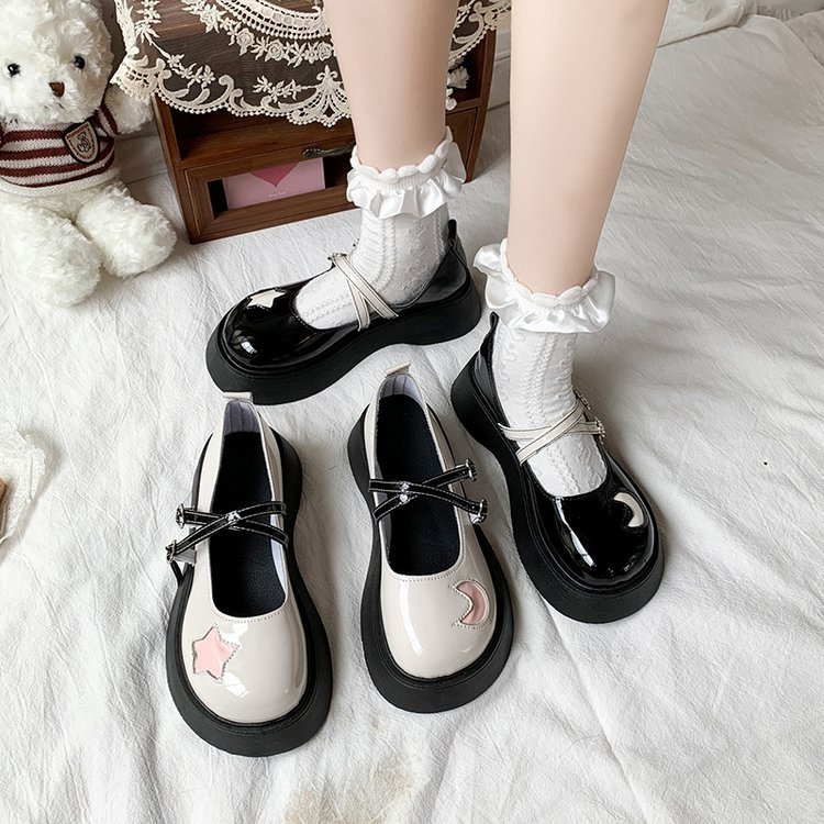 Autumn new buckle star loafers, sweet and cool style Mary Jane shoes