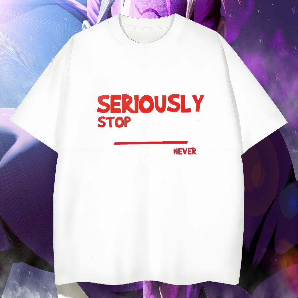 Cool Design Tshirts 230g Pure Cotton Hip Hop letter Anime Breathable Fashion Designer T-Shirts Tops