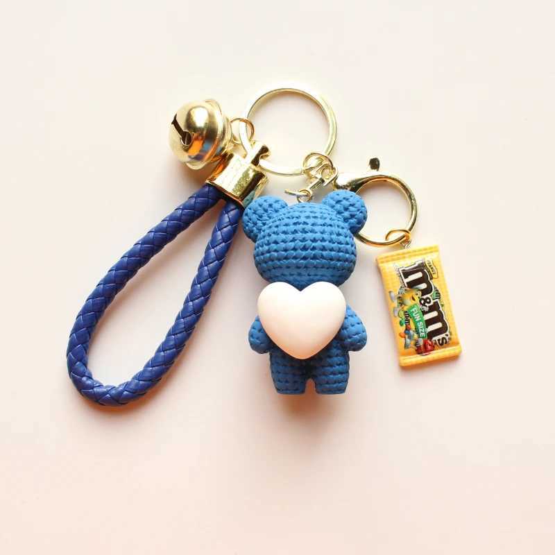 1PC Fashion Bear Keychain Cute Bear Animal Keychain Kid Gift Women Bag Phone Doll Pendant Car Keyring Figure DIY Jewelry TrinketL240729