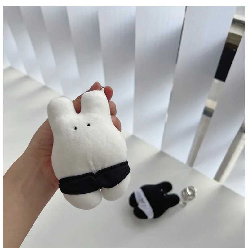 Cute Moon rabbit Cartoon Star Plush Doll Keychain Lovely Stuffed Pentagram Keyring Bag Pendant Bags Decoration AccessoriesL240729