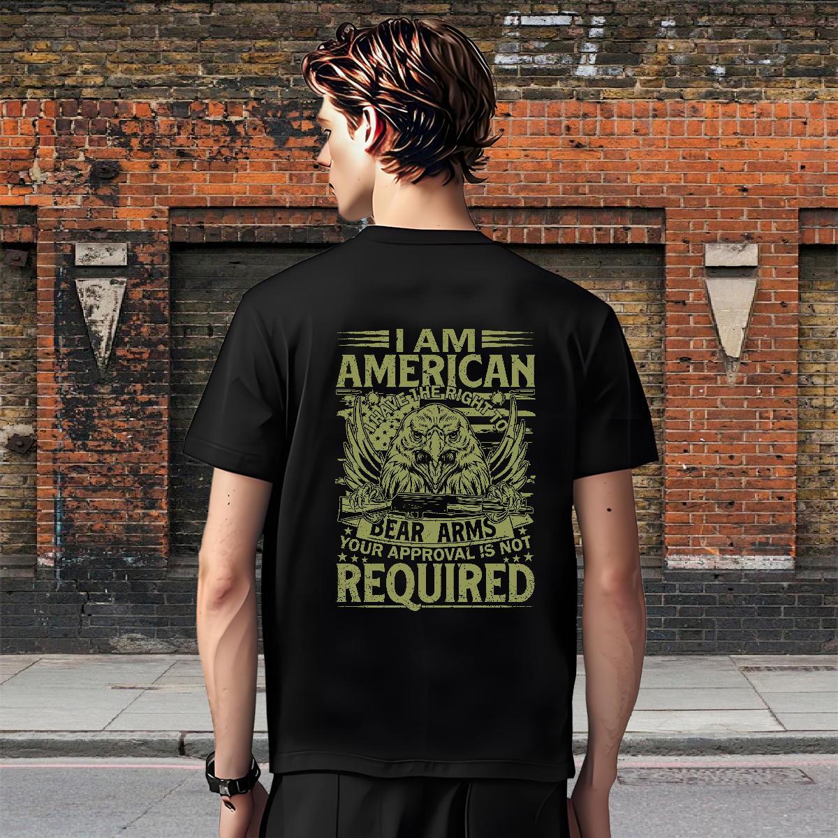 TOP Quality Mens Tshirts 230g Cotton Casual eagle Custom Cartoon Breathable Soft Fashion Design T Shirts Men Tees