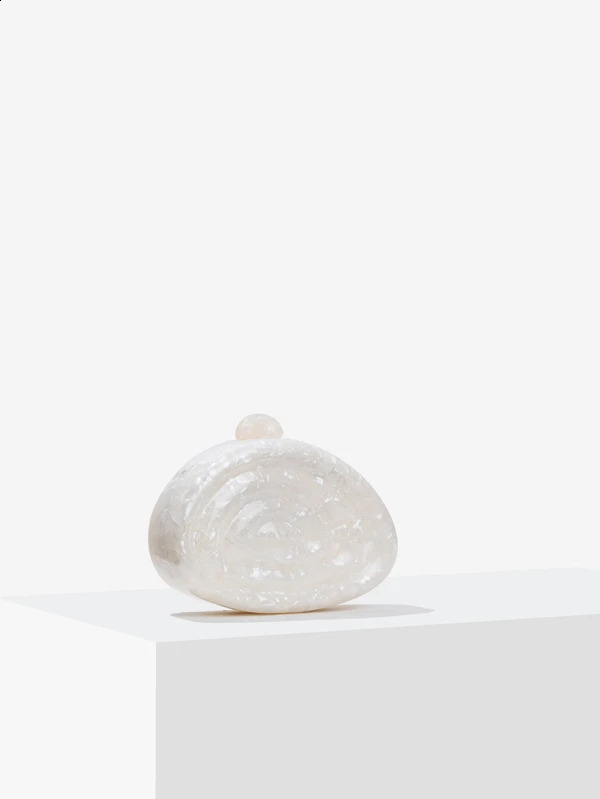 Shell Clutch Bag Acrylic egg clutch bag women wedding evening party cute purse green white pink rose handbag summer 240729