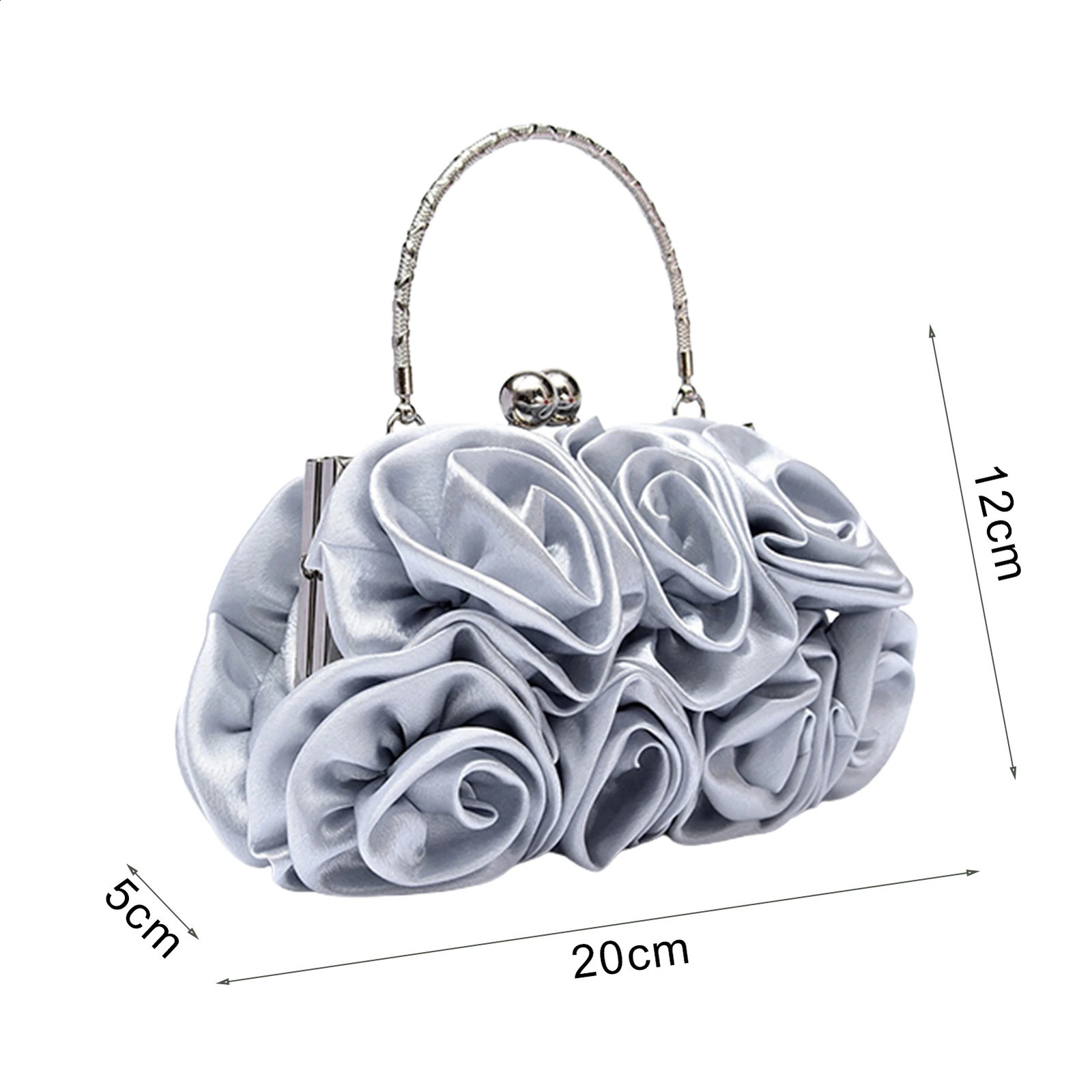 Handbag Womens Tote Bag Rose Flower Pattern Clutch Bags Evening Party Bridal bags for women bolsa feminina bolso mujer 240729