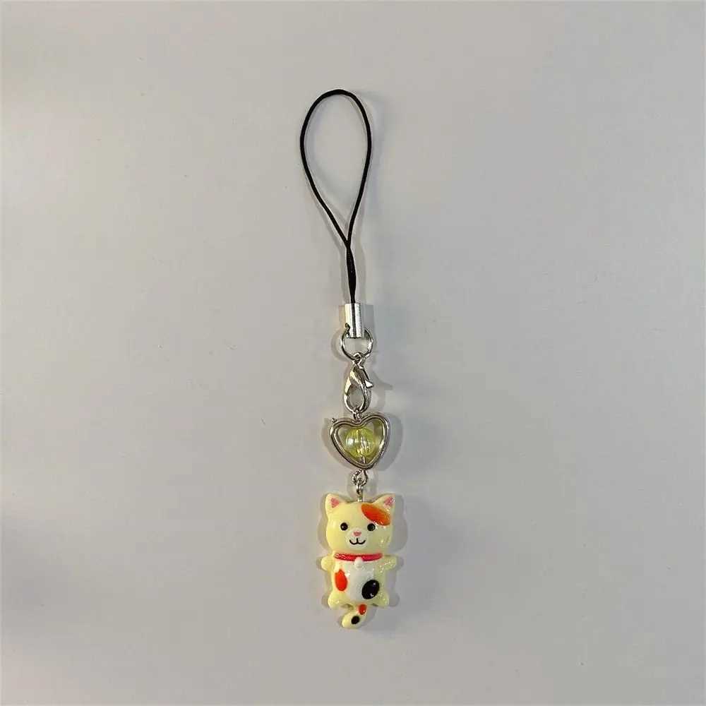 Cat Pendant Cat Phone Strap Bag Decor Anti Lost Cellphone Chain Phone Lanyard Keychain Key Ring Y2K Phone Charm Women GirlsL240729