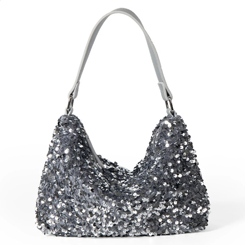 Women Glitter Clutch Purse Versatile Sequins Small Bling Handbag Evening Armpit for Party Wedding 240729