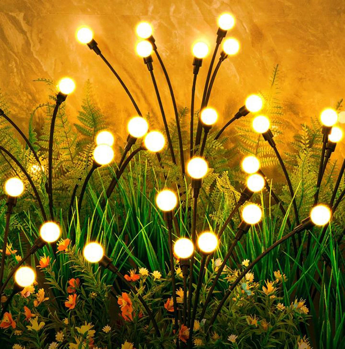 6810L Solar Firefly Lights Waterproof Outdoor Garden Decoration Landscape Lawn Suitable for Festive 240729
