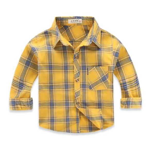 New childrens cotton shirt baby plain striped shirt childrens clothing boys and girls long sleeved summer top 1-10 years oldW240729