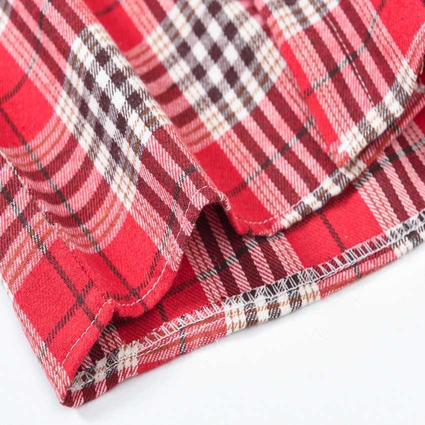 Joker Plaid striped shirt multi colored casual girl cute western doll collar long sleeved shirtW240729