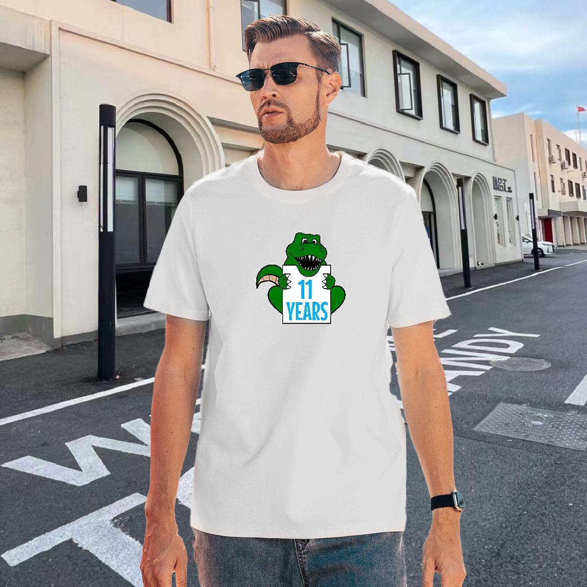 Loose Men Tees 230g Cotton Hip Hop Street crocodile Custom Printing Short Sleeve Soft 2024 New T Shirt For Man Top Tees