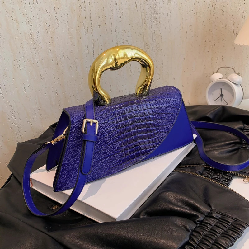 Solid Alligator PU Shoulder and Crossbody Bags Personality Style High Quality Hand Bags for Women 2024 Fashion 240729