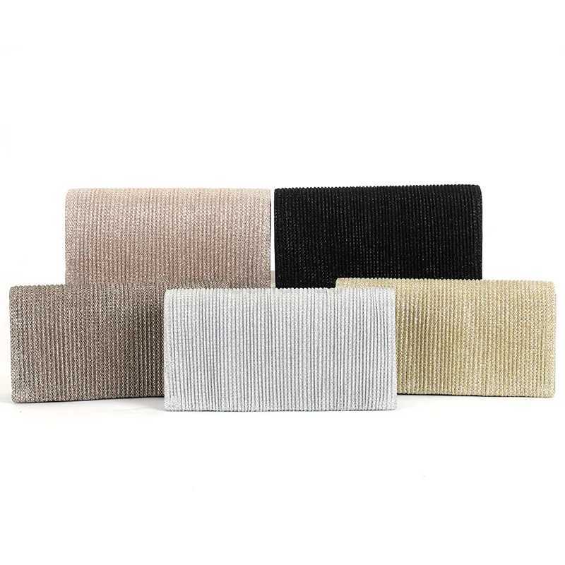 2024 Luxury Ladies Evening Bags Glitter Banquet Clutch Handbags Women Chain Shoulder Crossbody Bags Wedding Party Sling BagsXJ240729