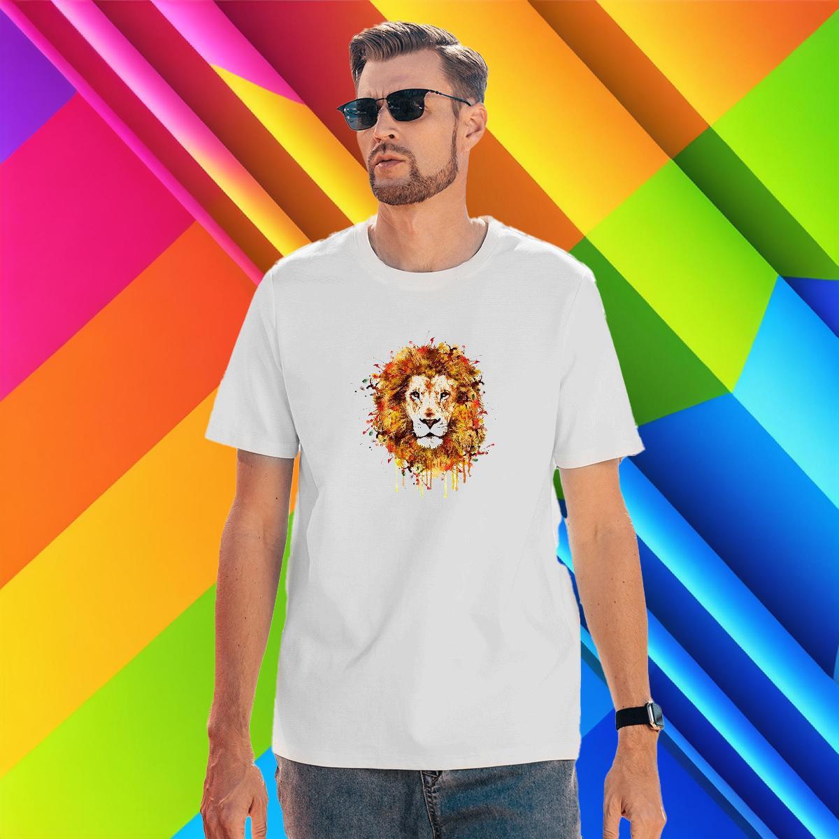 Free Shipping Mens Tshirts 230g Pure Cotton Outdoor lion Black Oversized Breathable Short Sleeve Designer Fashion T Shirt For Man Tops Shirt