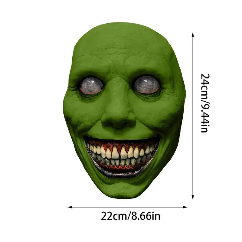 Creepy White Face Halloween Mask Smiling Mask Horror Face Masks Evil Cosplay Props Party Masquerade Halloween Mask 240729