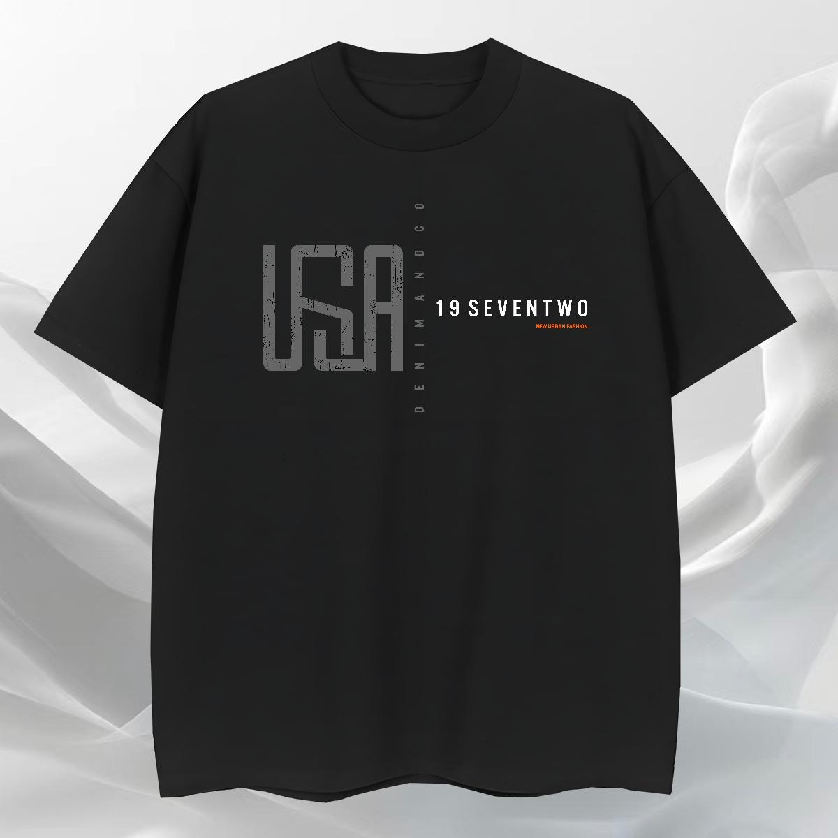 Classic Mens Tshirts 100% Cotton 230g Sports Casual letter Oversized Breathable Short Sleeve Brand T Shirts Men Tees