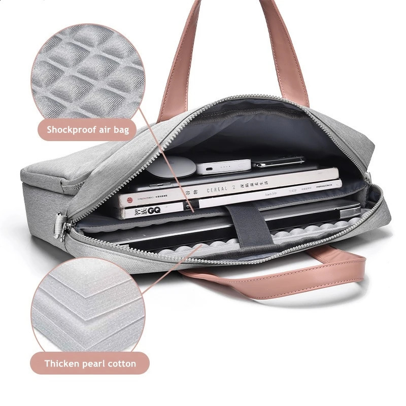 Shockproof Messenger laptop bag 14.15.16 inches handbag briefcase mens and womens shoulder bag suitable for Macbook laptop bag 240903