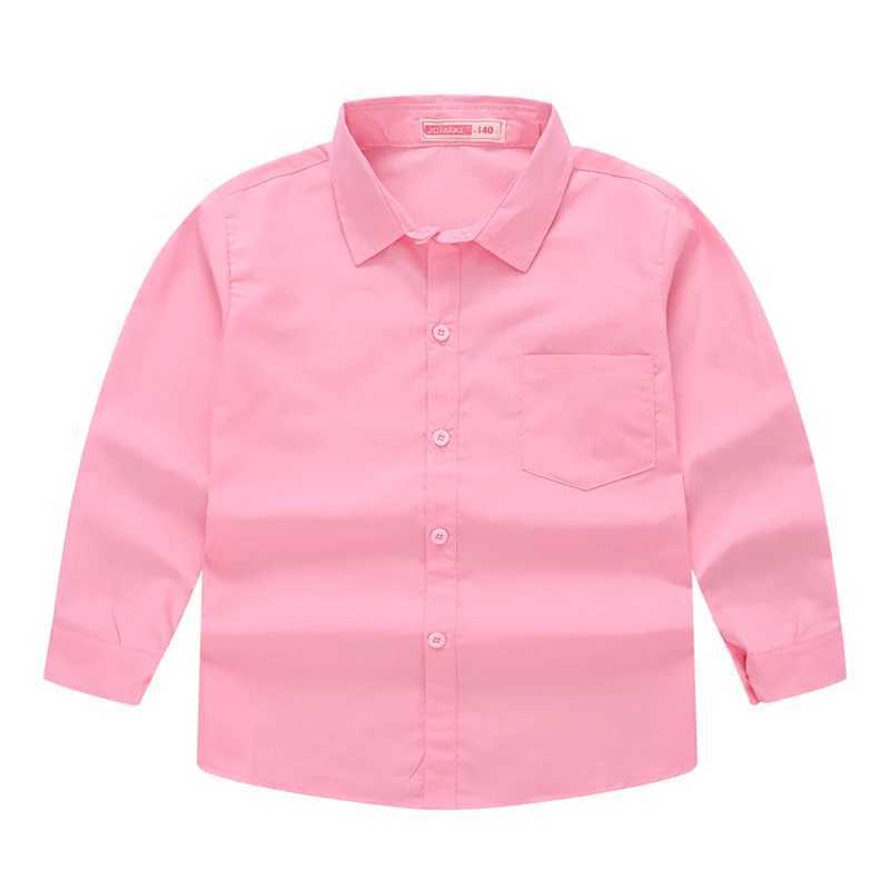 4 5 6 7 8 9 10 Year Old Boys Shirt Solid Color Cotton Fashion Thin Style Long Sleeve Spring Jacket Birthday Gift Childrens ClothingW240729