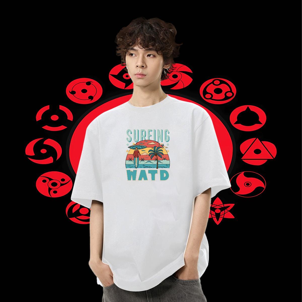 Loose Men Tshirts 230g Cotton Casual Beach beach Customized Print Short Sleeve O-Neck Fashion Designer T-Shirts for Men Clothings