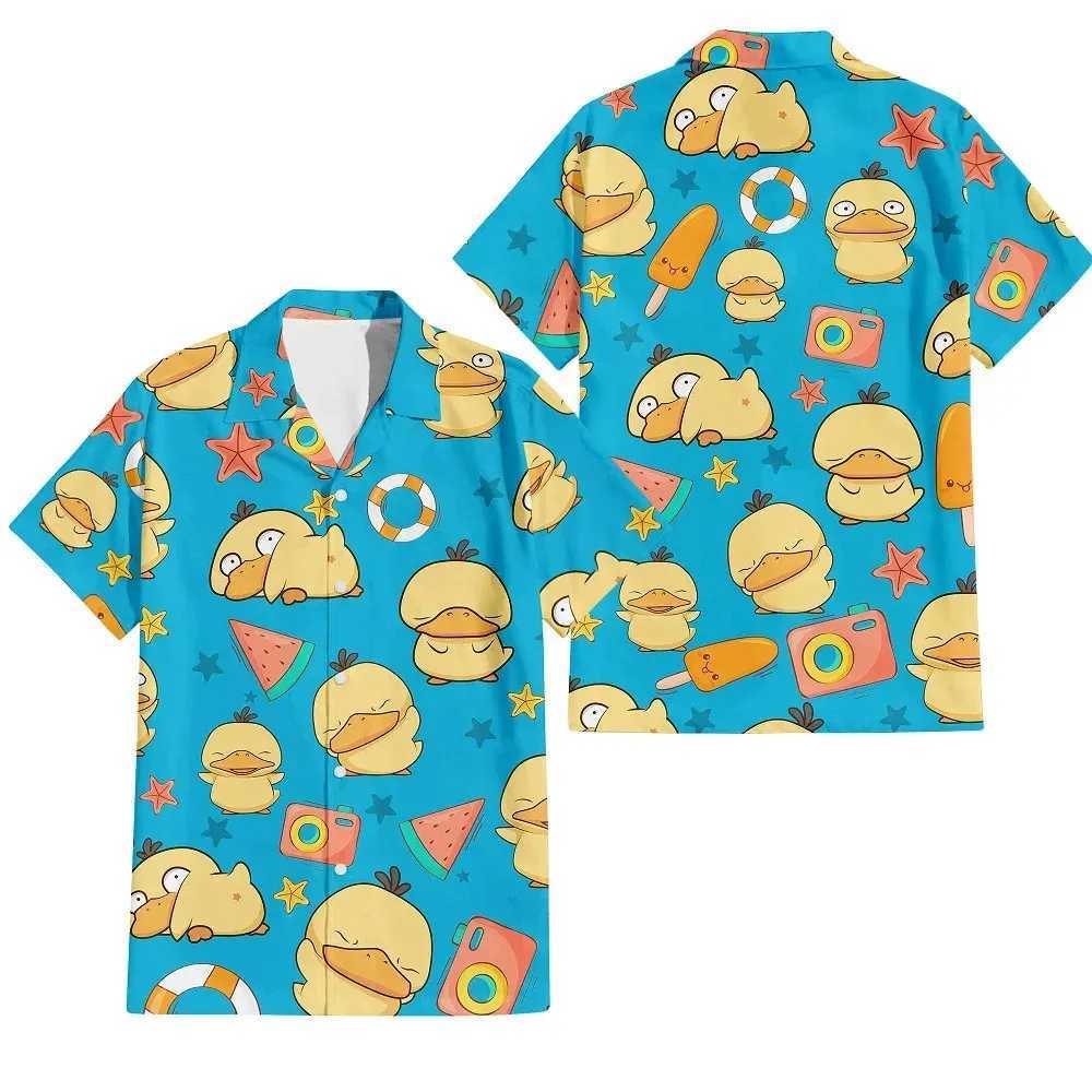 NewChildrens Shirt 3D Fun cartoon Animal Print Childrens Summer Loose Beach Short sleeved Top Boys and Girls ClothingW240729