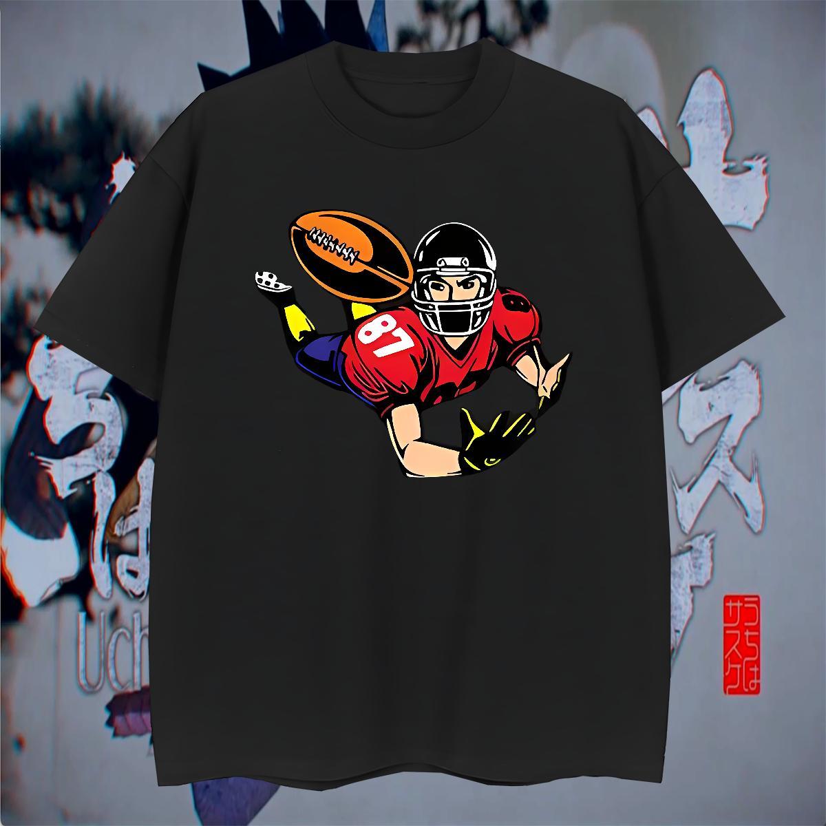 TOP Quality Tshirts 230g Cotton Casual rugby Plus Size Cartoon Pure Cotton 2024 DIY T Shirt For Man Clothes