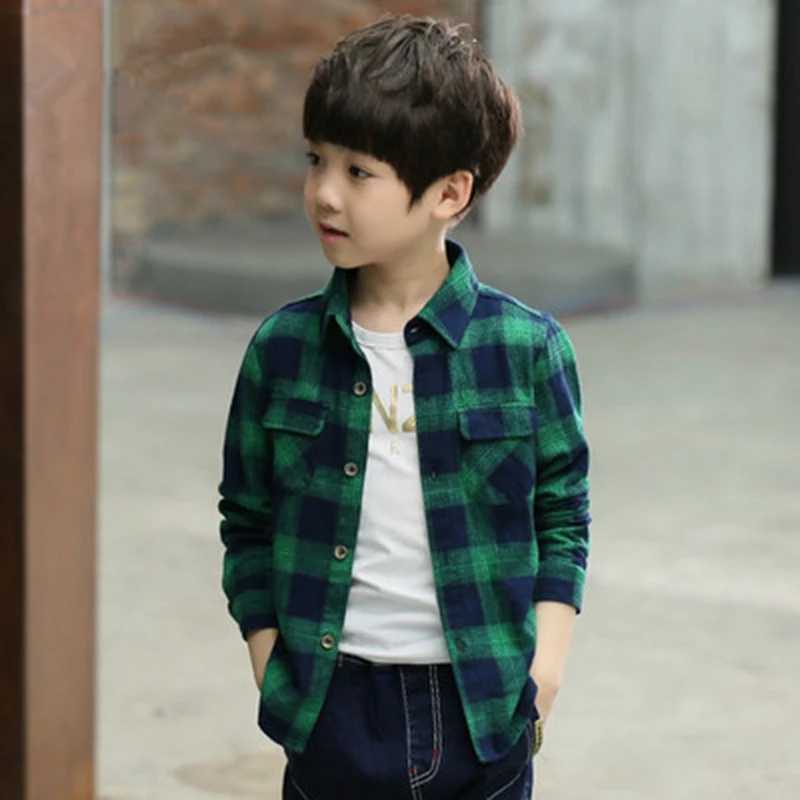3-13 year old teenagers long sleeved plain shirt boys uniform teenagers top lapel school shirt boys childrens clothingW240729