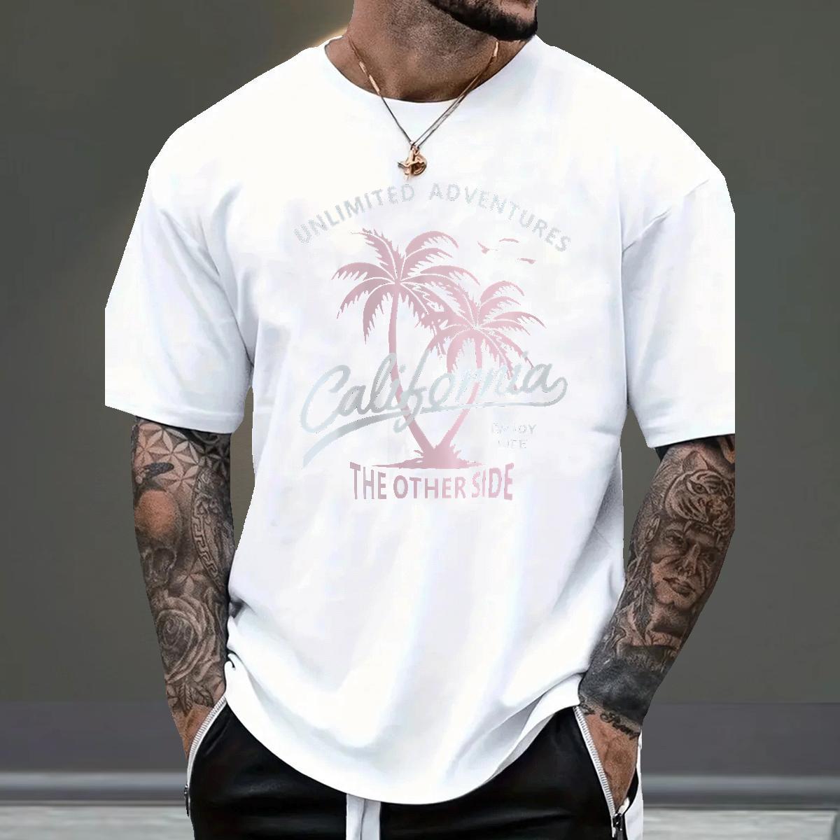 High Quality Men Clothes T-Shirt 230g Cotton Hip Hop tree Customized O-Neck Short Sleeve 2024 New T-Shirts Tees Shirts