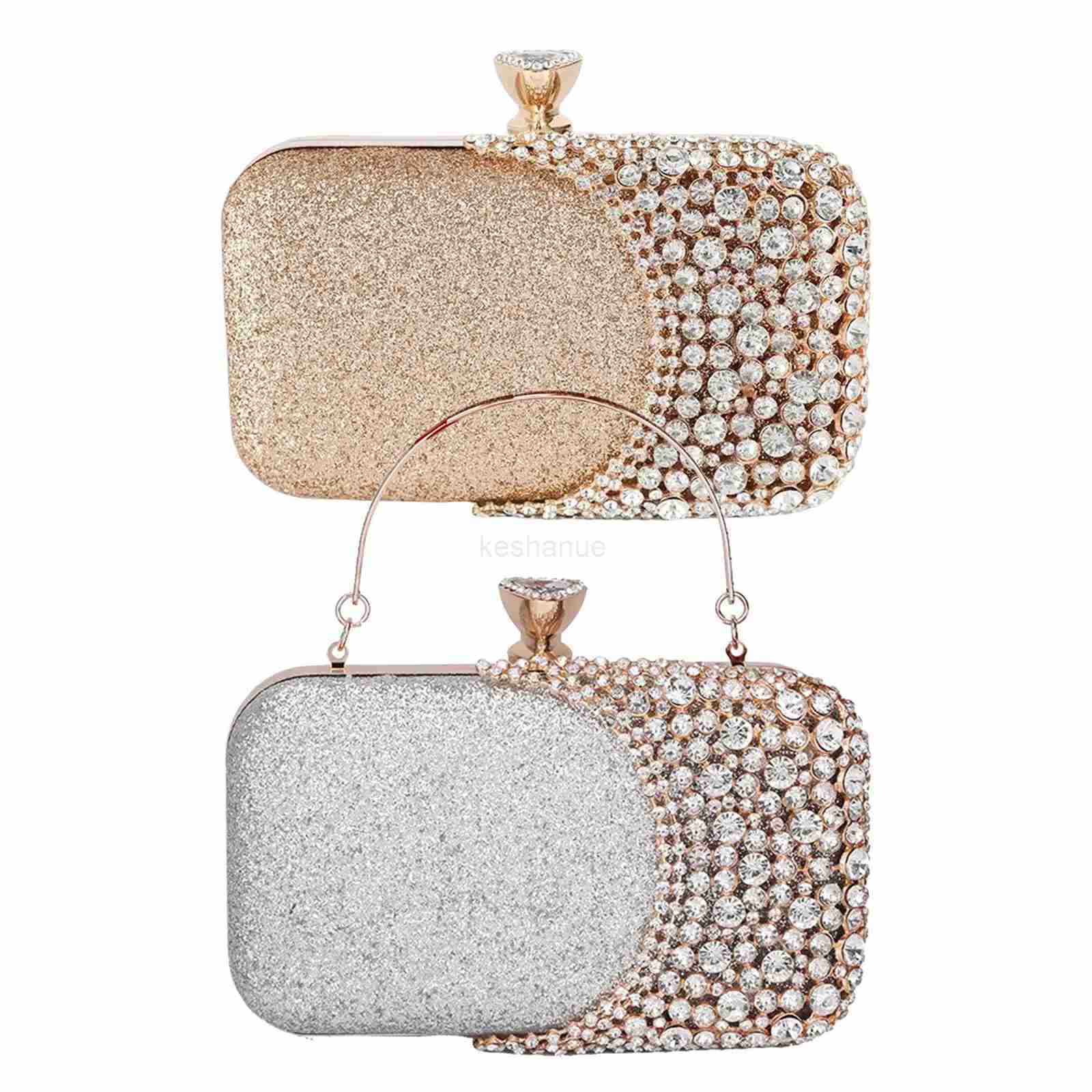 Glitter Bridal Purse Wallet Portable Pouch Versatile Women Evening Bag Clutch for Formal Cocktail Party DinnerXJ240729