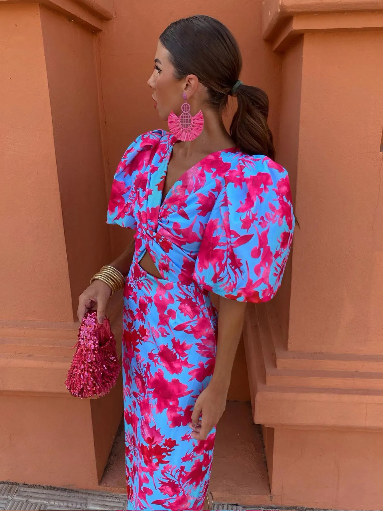 Sexy Elegent Deep V Neck Long Dresses Women Strappy 2024 Summer Party Dress Lady Banquet Dress Beachwear Female Clothes Outfit 240718