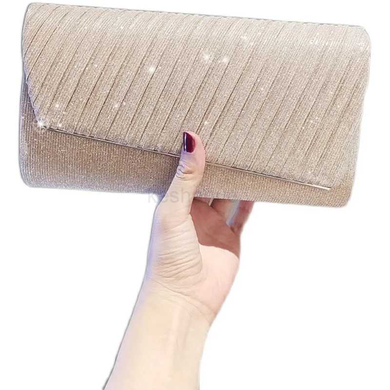 Diamond Evening Clutch Bag for Women Wedding Golden Clutch Purse Shoulder Bag Small Party Handbag with Metal HandleXJ240729