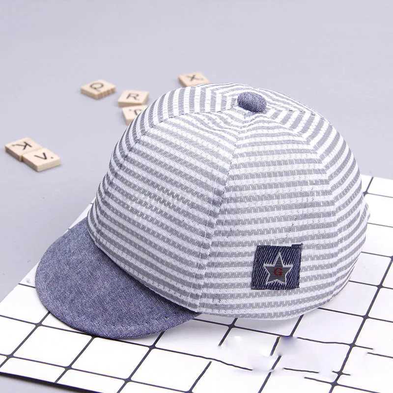 Baby Baseball Cap Cute Striped Infant Sun Hat Spring Summer Outdoor Toddler Girl Boy Snapback Hip-Hop Hats 3-24MXJ240729