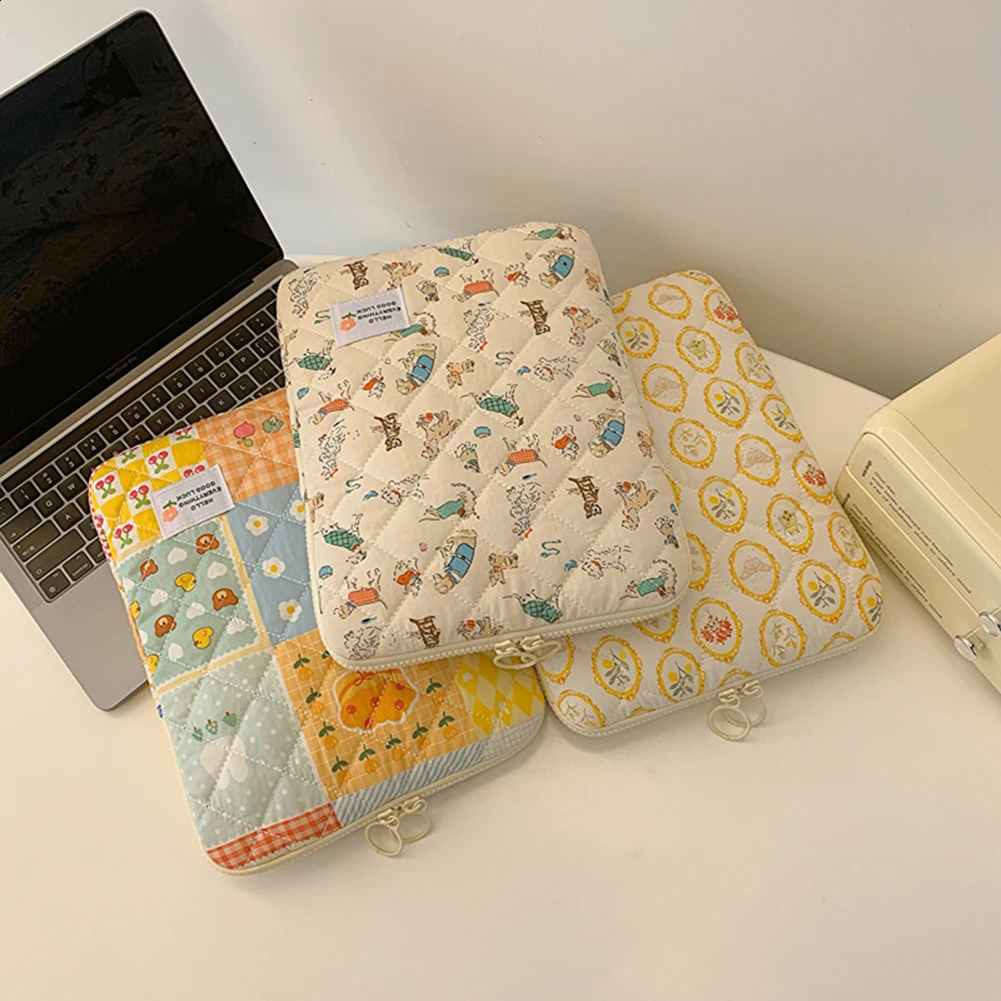 Flower Pattern Laptop Sleeve Case Bags Shockproof Computer Cover Bag Tablet Pouch for Macbook Air Pro 11 13 14 15 Inch Cover 240729