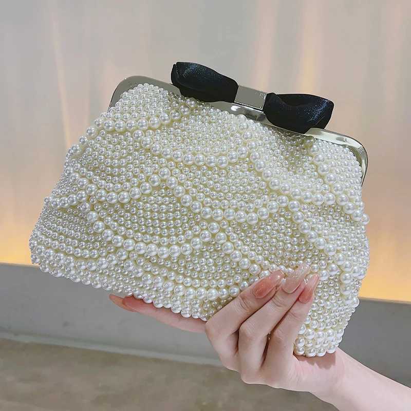 Mini Elegant Pearl Beaded Bag Fashion Dinner Clutch Purse Womens Classic Banquet Handbag For Wedding Party PromXJ240729