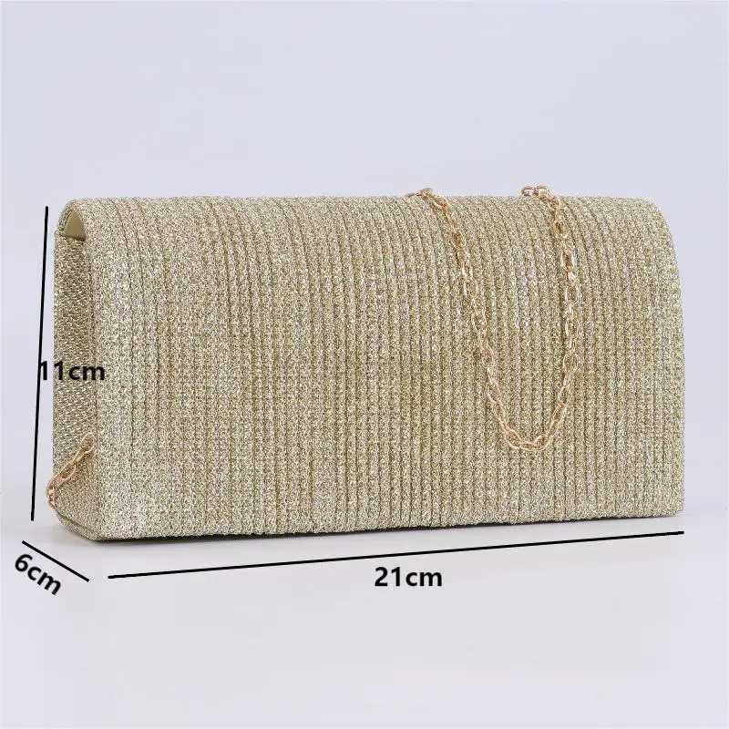 2024 Luxury Ladies Evening Bags Glitter Banquet Clutch Handbags Women Chain Shoulder Crossbody Bags Wedding Party Sling BagsXJ240729