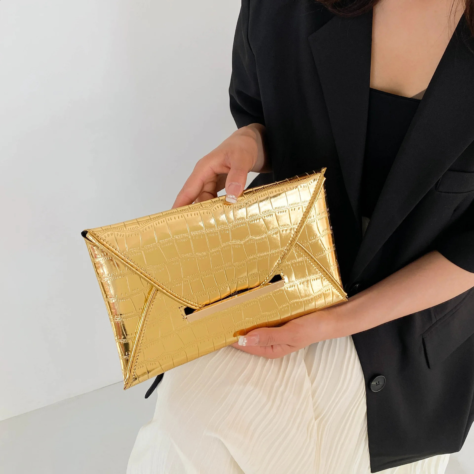 Fashion Stone Pattern Women Handbags PU Leather Ladies Envelope Bag Clutches Evening Bag Trend Female Day Clutch Purse Wallet 240729
