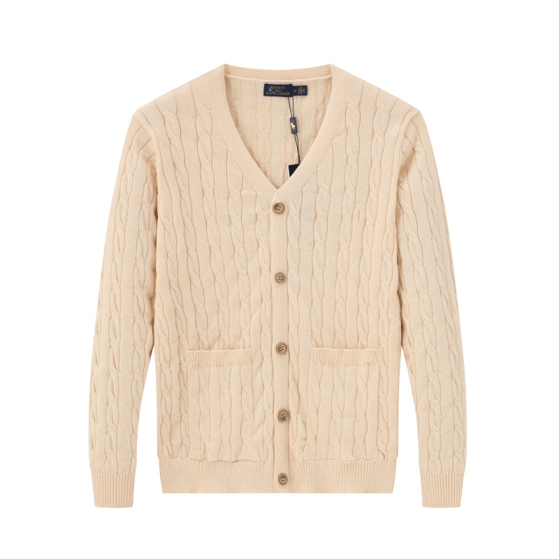 Autumn Winter Men's Small Horse embroidery Sweaters Fashion Knitted v neck Cardigan Men Casual Sweater Long Sleeve Knitwear Slim Fitted Cardigans Male