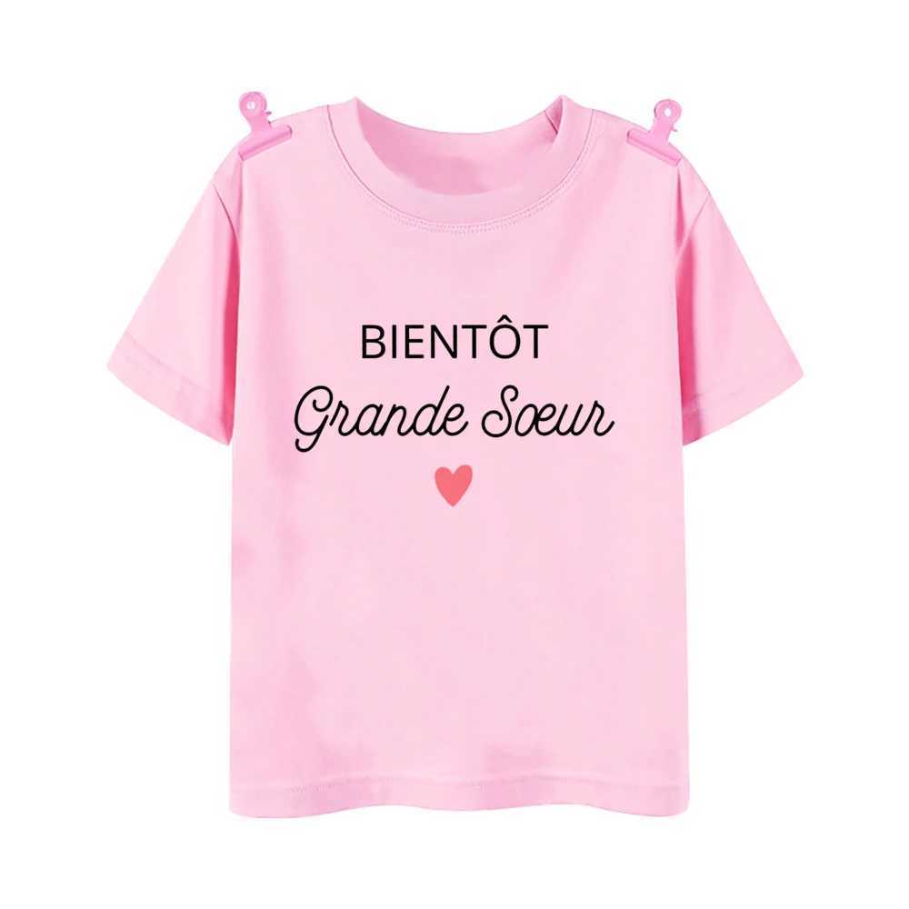 T-shirts I Am A Big Brother Big Sister Print T-shirt Pregnancy Announcement Boys Girls Shirt Kids Summer Clothes Child Short Sleeve TopL24729