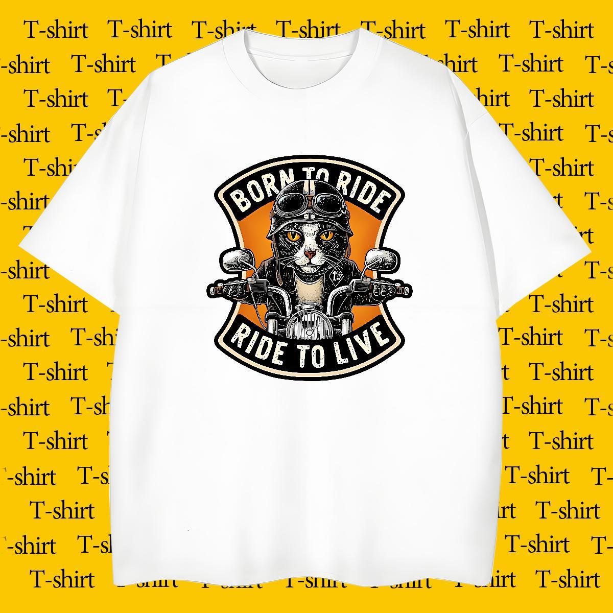 Soft Tshirts 230g 100% Cotton High Street Hip Hop cat Oversized 4XL Breathable Crew Neck Designer Fashion T-Shirts for Men Clothes