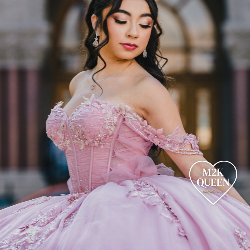 Pink Sequin Off The Shoulder Quinceanera Ball Gown Sweet Appliques Beads Tulle Princess Party Prom Dress Vestidos De 15 Anos