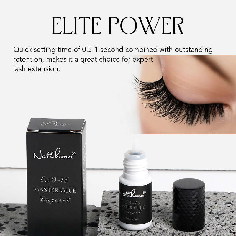 NATUHANA 5ml Master Fast Drying Strong False Eye Lash Extension UV Adhesive Retention Low Smell Eyelash Glue