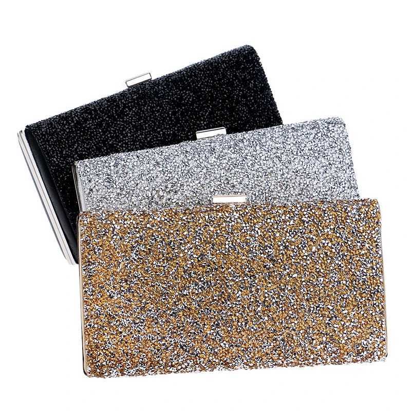 Women Bag Evening Clutch Bag Diamond Sequin Wedding Clutch Purse and Handbag Party Banquet Chain Shoulder BagXJ240729